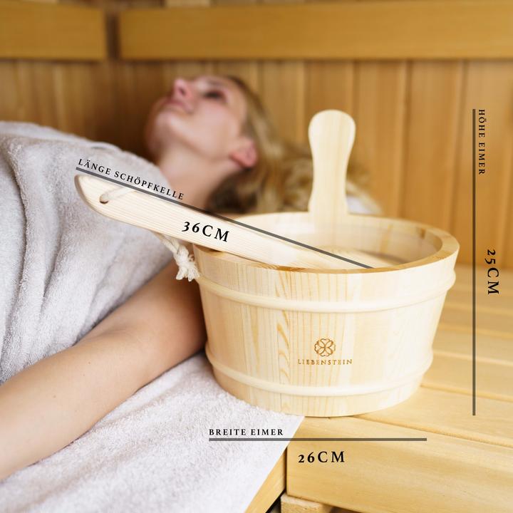 Immagine prodotto Liebenstein Secchio per sauna con cazzuola, set di accessori per sauna