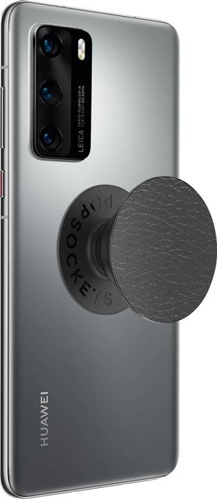 Productafbeelding PopSockets Geborsteld veganistisch leer Zwart (2e generatie, verwisselbaar)