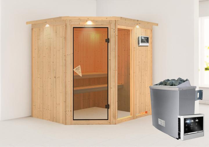 Actual product image Karibu Fiona 2 with roof rim (9 KW external control)
