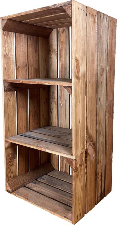 Produktbild Holz Zollhaus Regal Vintage Shabby Hellbraun 40 x 75 cm (31 x 42 x 76 cm)