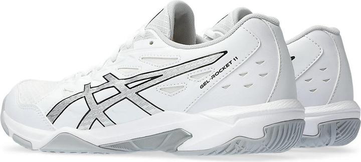 Actual product image ASICS Performance Ladies Volleyball Shoes Gel-Rocket 11 White and Grey 1072A093 101 (40) (40)