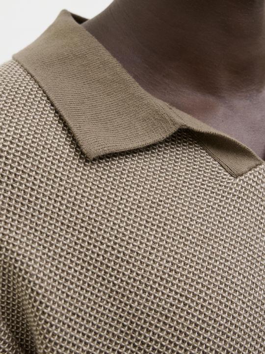 Produktbild Jack & Jones Jprcceaston Knit Split Neck Ss Sn (M)