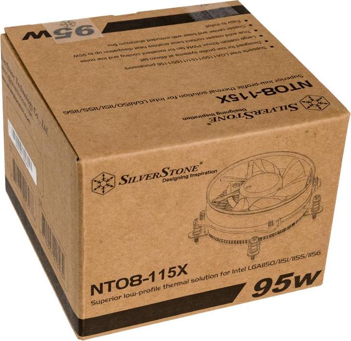 Actual product image Silverstone Nitrogon NT08-115X-V2 CPU Cooler, PWM (48 mm)