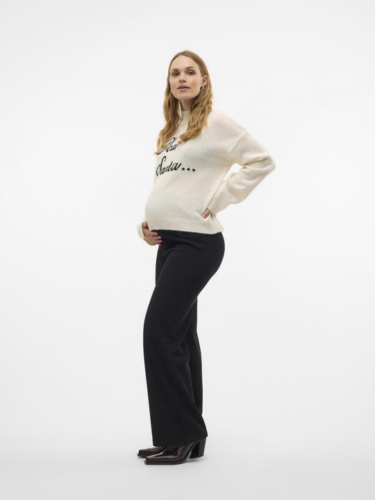 Produktbild Mamalicious Normal geschnitten Hoch geschlossen Gerippte Ärmelbündchen Raglan-Ärmel Tragetasche Strickpullover (XL)