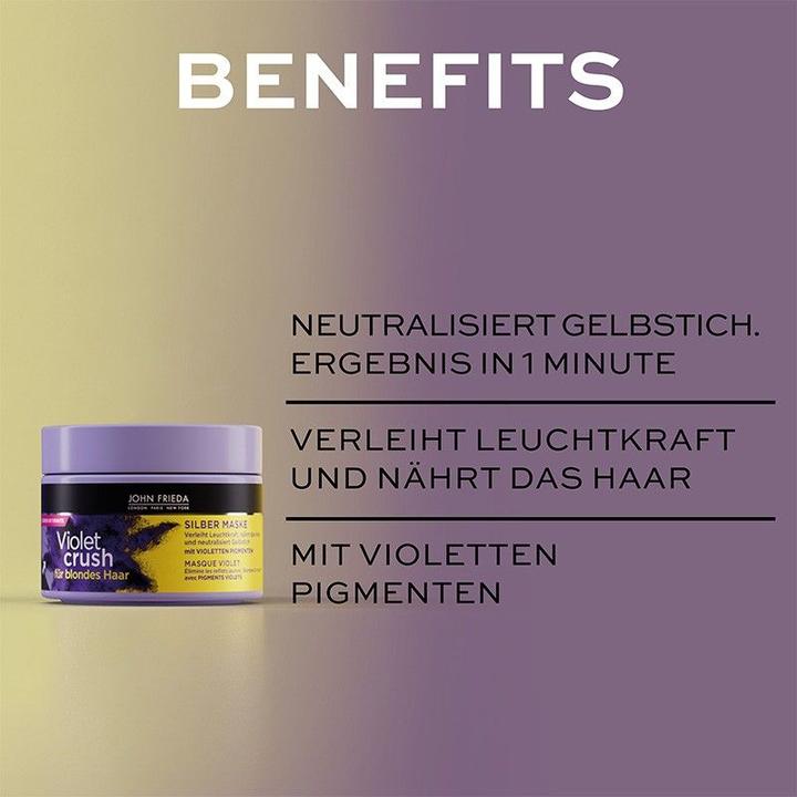 Image du produit John Frieda Sheer Blonde - Masque argenté Violet Crush (250 ml)