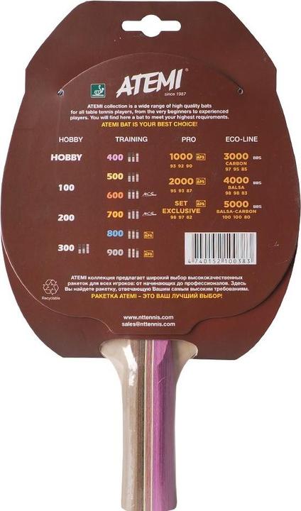 Produktbild Atemi Neuer anatomischer Tischtennisschläger 400