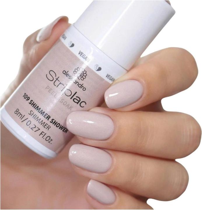 Actual product image Alessandro Striplac Peel or Soak (109 Shimmer Shower, UV gel varnish)