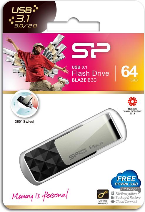 Immagine prodotto Silicon Power Fiamma B30 (64 GB, USB-A, USB 3.0)
