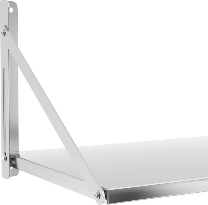 Produktbild Royal Catering Wandbord klappbar 40 kg Wandregal 60 x 45 cm Edelstahl Küchenregal Gastro (60 x 45 cm)