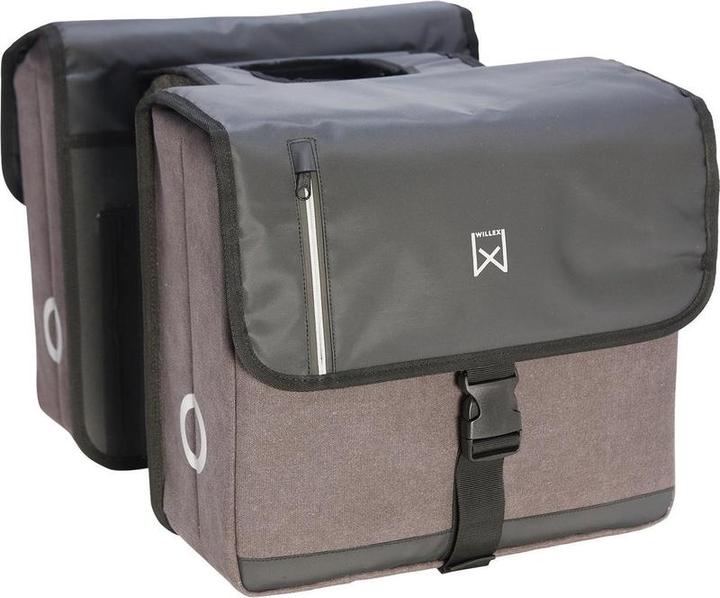 Willex Doppel Business Bag Grau/Black 40L (40 l, Gepäckträgertasche)
