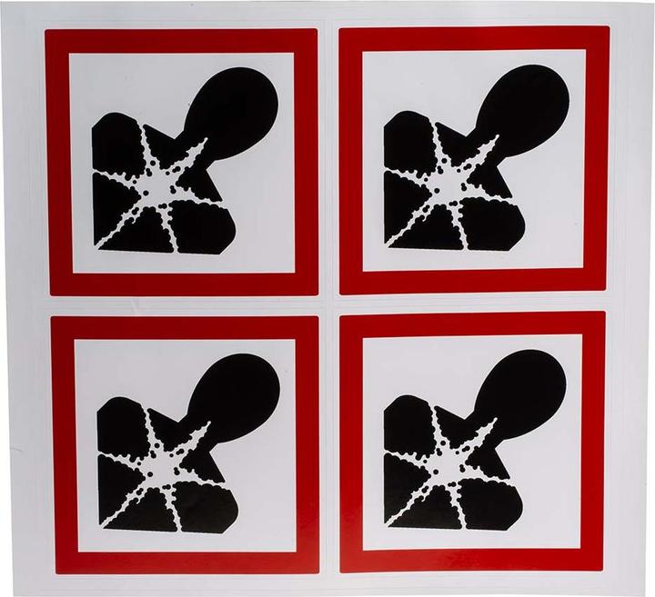 Produktbild Rs Pro Gefahren-Warnschild Glänzendes polymeres Vinyl Etikett Beschriftung Englisch, 100 mm x 100mm
