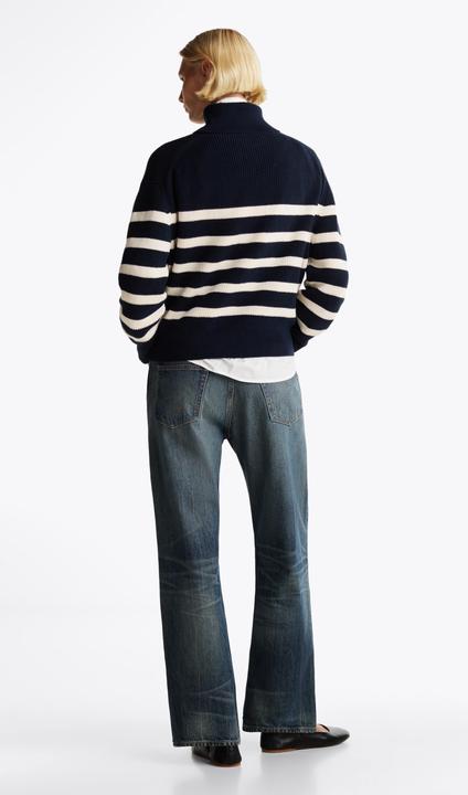Immagine prodotto Tommy Hilfiger Cardigan Dames Trui Gebreid Katoen - Blauw/Wit - Maat M (M)