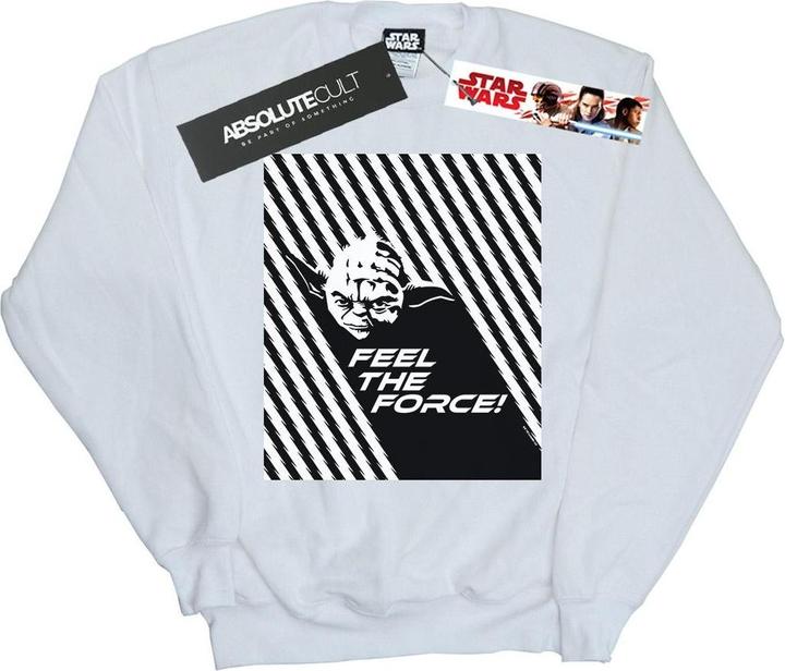 Actual product image Star Wars Mens Yoda Feel The Force Sweatshirt (L)