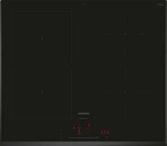 Image du produit Siemens iQ500, Induction hob, 60 cm, Black, surface mount without frame, ED651HSB1M