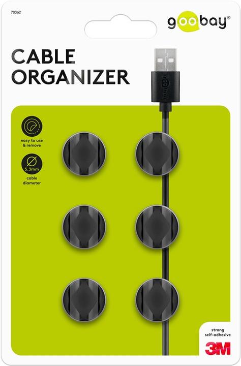 Produktbild Goobay 6er Set Kabel Management 2-Slots