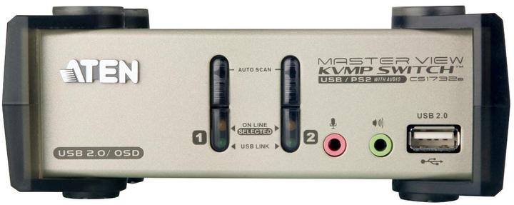 Produktbild Aten CS1732B, 2-Port KVM Switch mit USB Hub