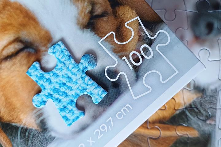 Immagine prodotto Selecta Spielzeug Puzzle con gattino e cane addormentato, 100 pezzi. (100 pezzi)
