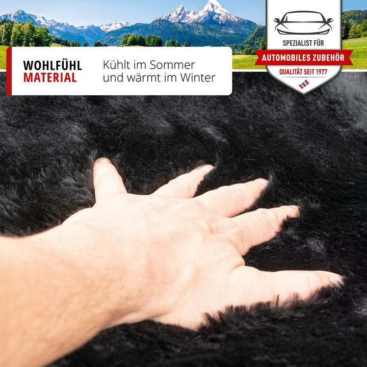 Image du produit Walser Housse de siège de voiture en peau d'agneau Maya, housse de siège de voiture simple, housse en peau