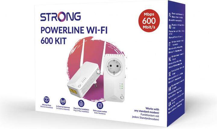 Actual product image Strong Powerline Wi-Fi 600 Kit EU V2 2-pack (600 Mbit/s)