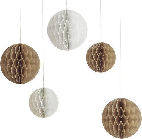 Actual product image Ginger Ray Neutral paper honeycomb decorations