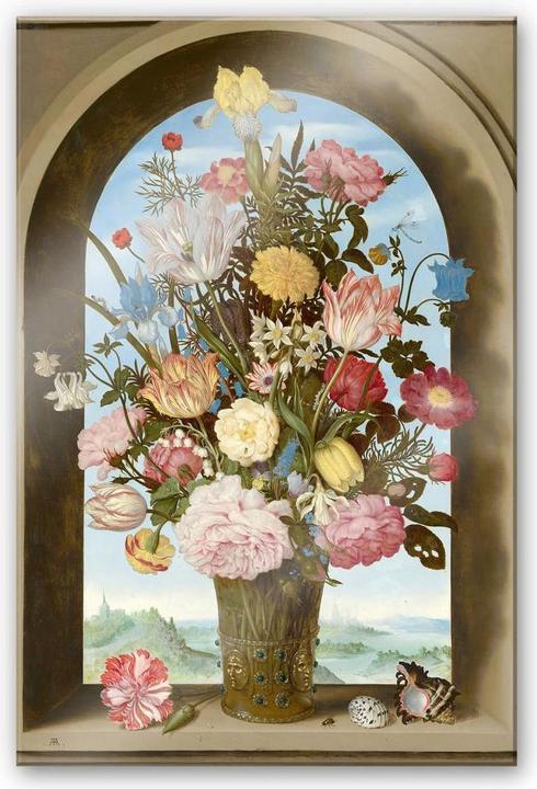 Image du produit Trenddeko Vase à fleurs dans une niche de fenêtre (70 x 100 cm)