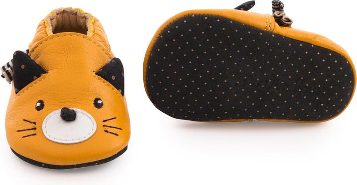 Produktbild Moulin Roty Lederschühchen gelbe Katze 6/12 Monate, Les Moustaches (12)
