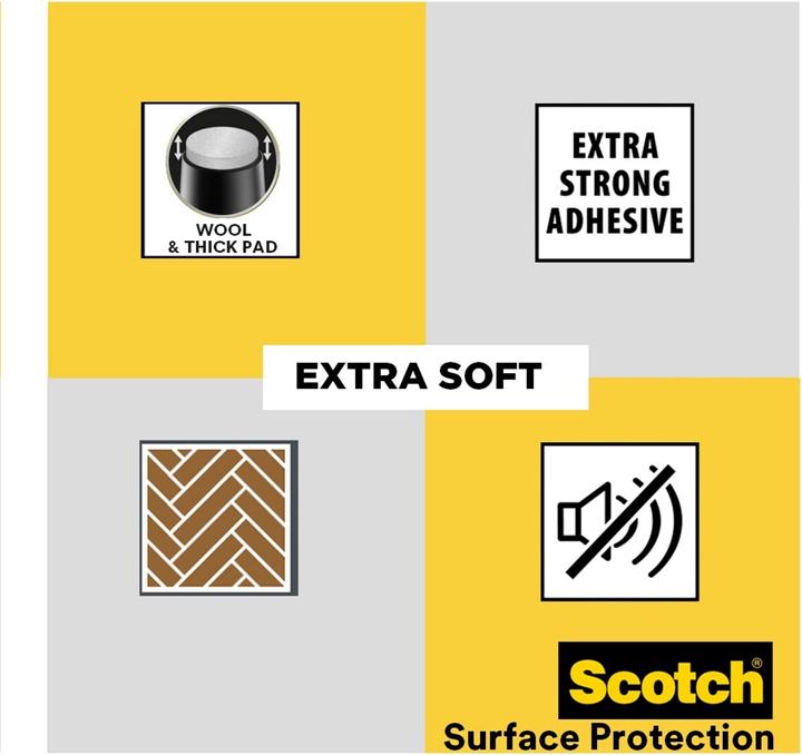 Produktbild Scotch Extra weiche Filzgleiter rund (Filzgleiter, 16 Stück)