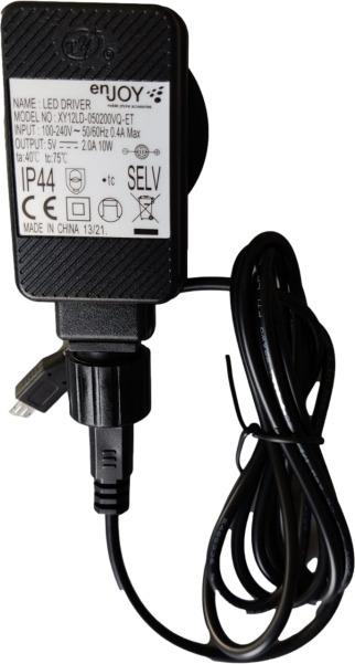 Produktbild enjoy Power supply with microUSB cable, 5V 2A, indoor and outdoor use (Netzteil)