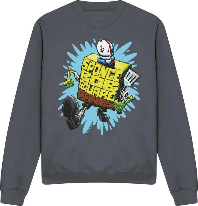 Immagine prodotto Spongebob Squarepants Felpa Lettera Adulto Unisex (L)