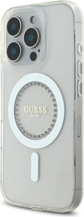 Immagine prodotto Guess GUHMP16XPFTDTEH iPhone 16 Pro Max 6,9" biały/bianco custodia rigida IML Strass MagSafe (Apple iPhone 16 Pro Max)