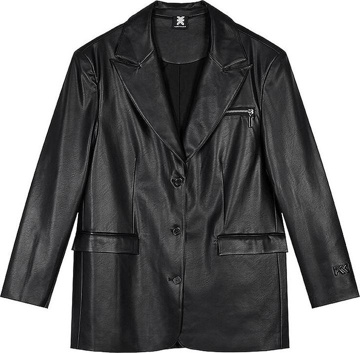 Karo Kauer Blazer in Lederoptik
