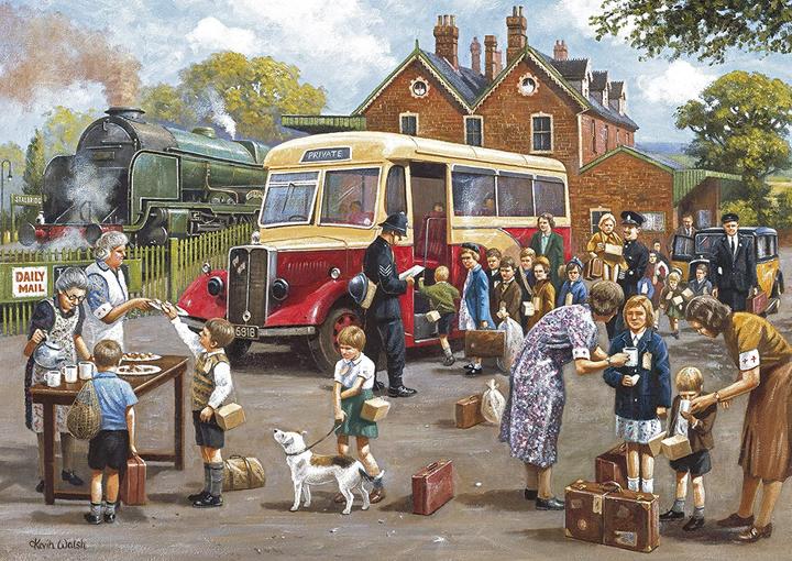 Actual product image Gibsons Puzzle 500 pieces 4 Puzzles - The Evacuees (500 pieces)
