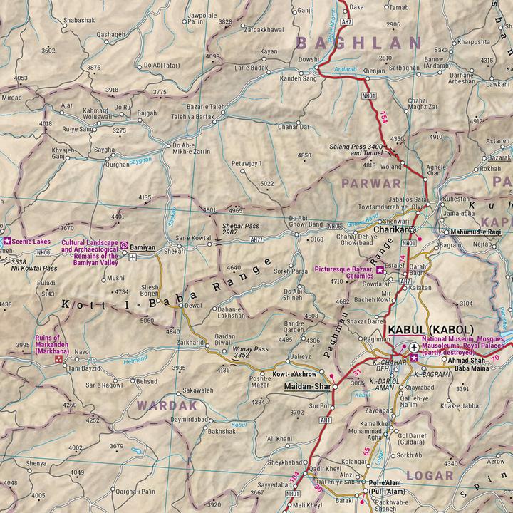 Image du produit Afghanistan, Carte routière 1:1.100.000, freytag & berndt