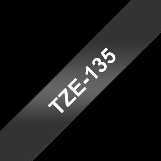Actual product image Brother Tze-135 (1.20 cm, White, Transparent)