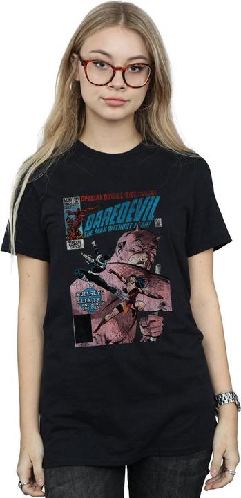 Image du produit - T-shirt DAREDEVIL DISTRESSED BULLSEYE VS ELEKTRA COVER - Femme (L)