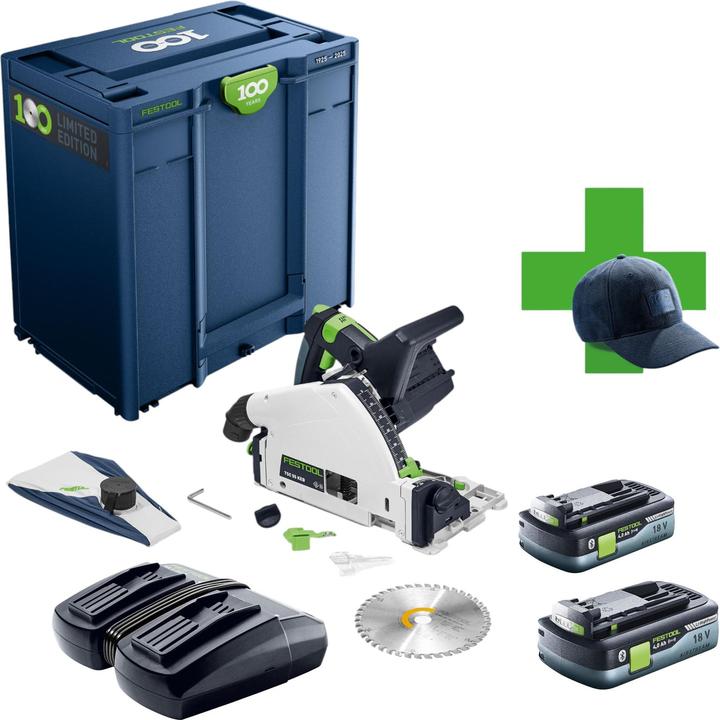 Produktbild Festool TSC 55 KEB-Basic 100Y Limited Edition Akku Tauchsäge 18 / 36 V ( 2x 18 V ) 160 mm Brushless