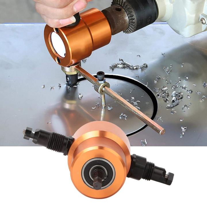 Actual product image Banapoy Doppelkopf-Blechknabber für Bohrmaschinen