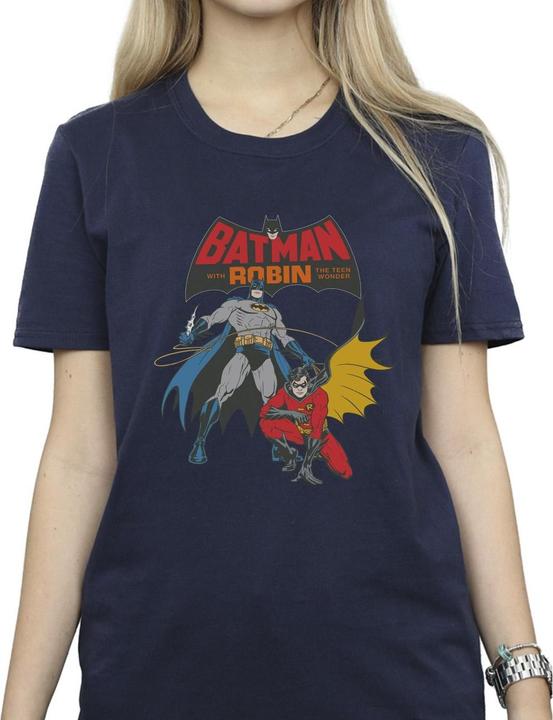 Immagine prodotto Maglietta Boyfriend in cotone da donna/ragazzo Batman e Robin (4XL)