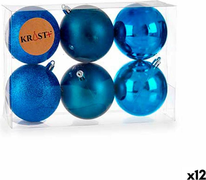 Image du produit Krist+ Set de boules de Noël Bleu Plastique 7 x 8 x 7 cm (12 pièces) (12 -pièce)
