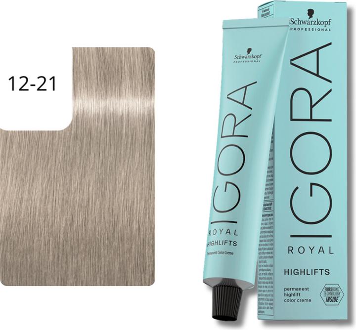 Produktbild Schwarzkopf Professional Igora Royal Highlifts Haarfarbe (12-21 Highlifts Spezialblond Asch Cendré)