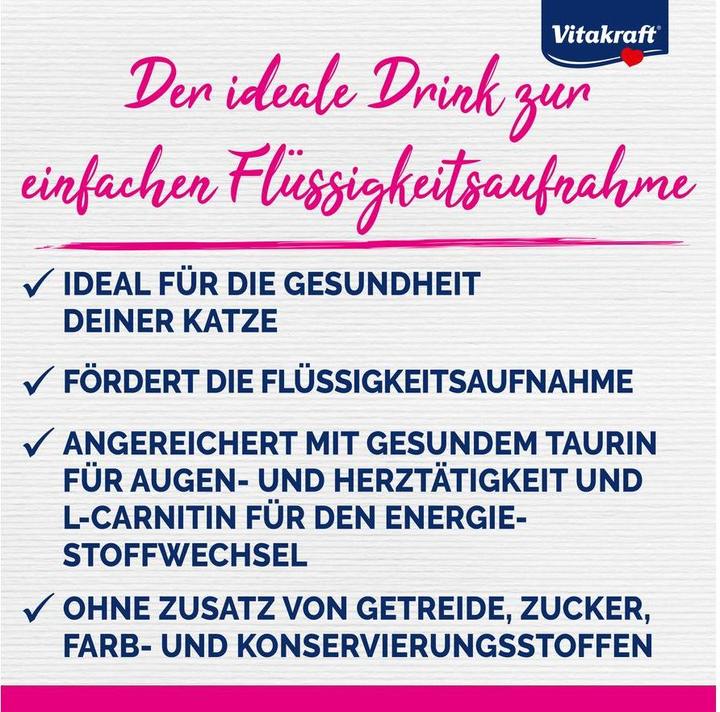 Nährwerte und Zutaten Vitakraft Drink with chicken flavour and taurine for cats - (57999) (Junior, 5 Stk., 150 g)