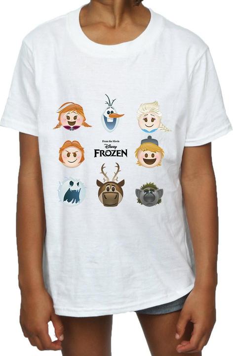 Actual product image Disney Frozen Girls Heads Cotton T-Shirt (152, 158)