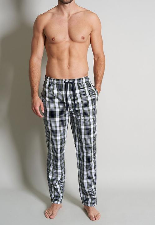 Produktbild Tom Tailor lange Herren Schlafhose Loungehose mit Eingriff Knopf Bindeband (50)