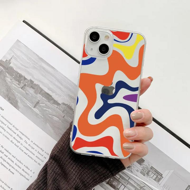 Actual product image PhoneLook Cover rubber silicone coloured waves Margarita (Apple iPhone 14 Pro Max)