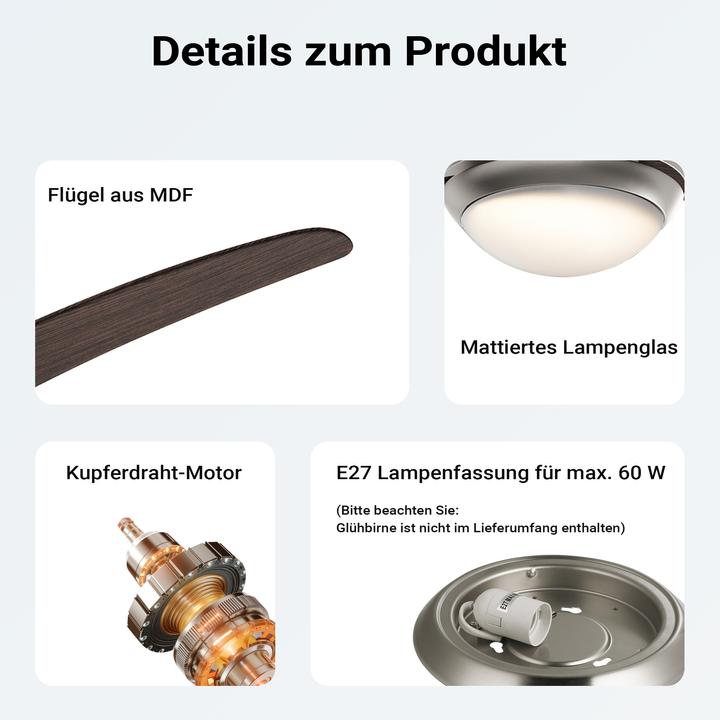 Produktbild Wiltec Deckenventilator (55 dB)