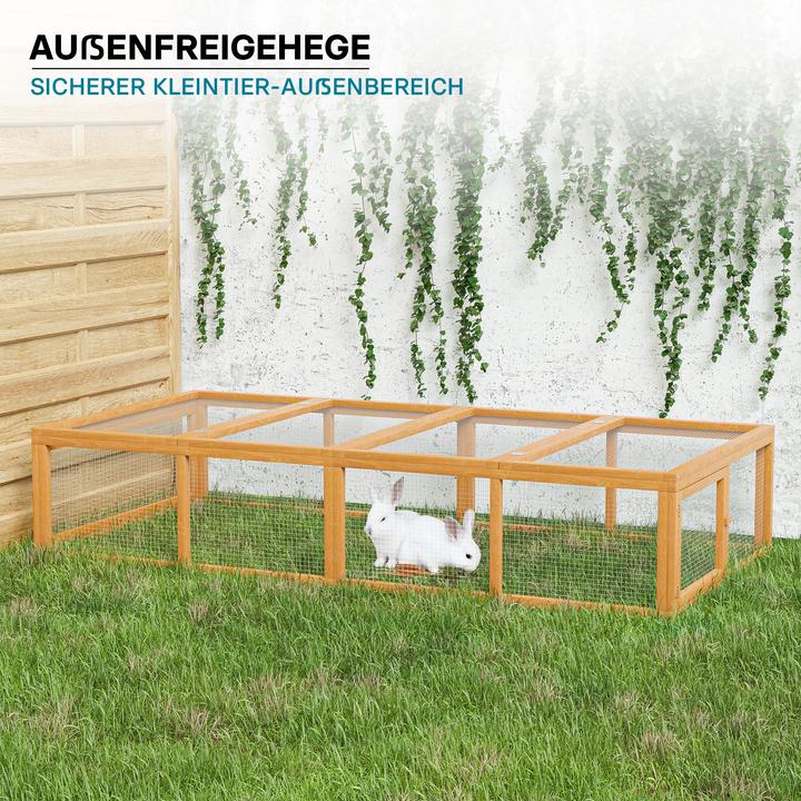 Produktbild Wiltec XXL Freilaufgehege Holz 1800x900x480mm Freilauf Kleintierstall Kaninchen