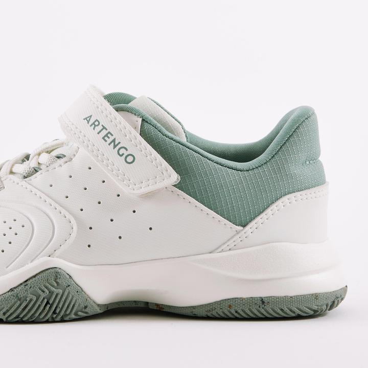 Actual product image Kuikma Kinder Tennisschuhe mit Klettverschluss - TS Strong Kd weiss (32)