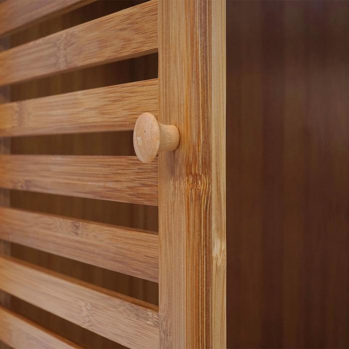 Immagine prodotto Mendler Set da bagno, mobile bagno completo mobile bagno con porta, bambù
