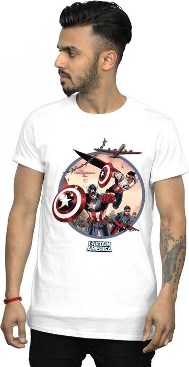 Produktbild Captain America And Falcon In Battle TShirt (XL)
