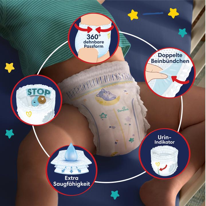 Produktbild Pampers Baby-Dry Night Pants (Gr. 4, Tragepack, 40 Stück)